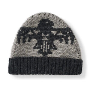 Faherty Steven Paul Judd Native Designed Thunderbird Beanie Charcoal Grey OS New